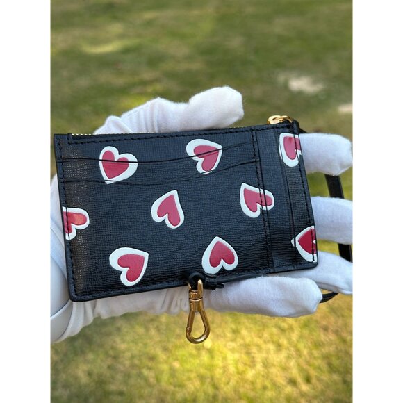 Kate Spade Morgan Stencil Hearts Card Case Wristlet Saffiano Leather KE351 - Picture 2 of 10